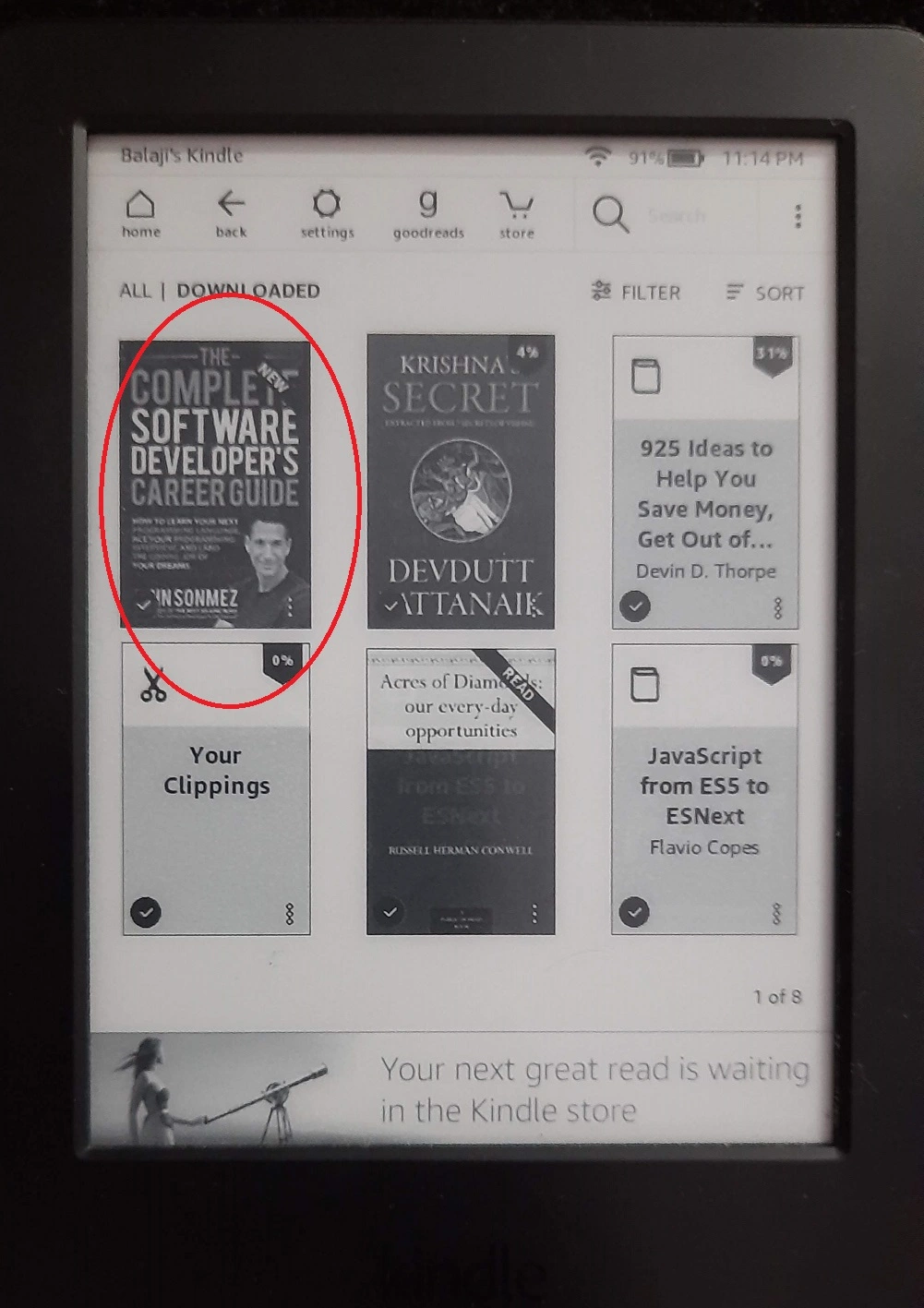 book has synced 