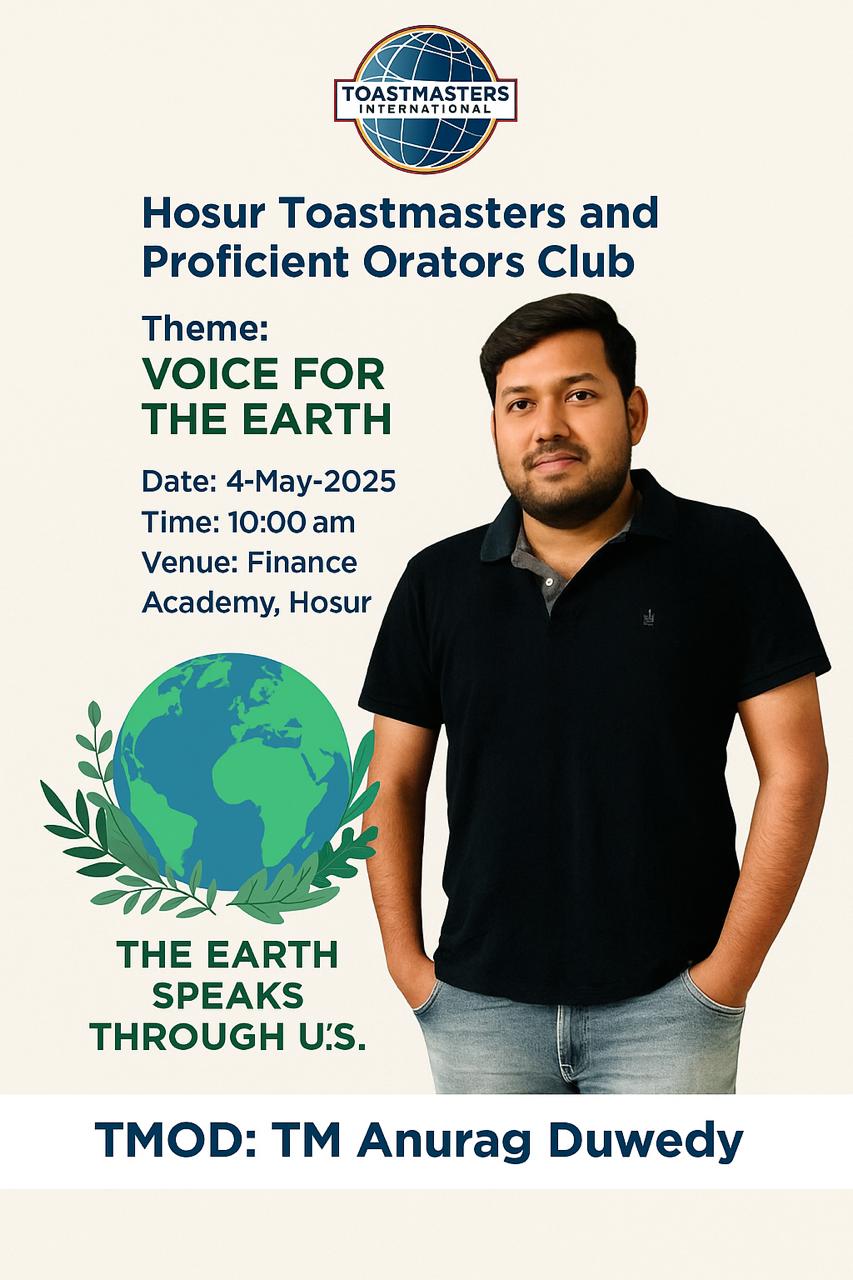 Hosur Toastmasters Meeting Invite